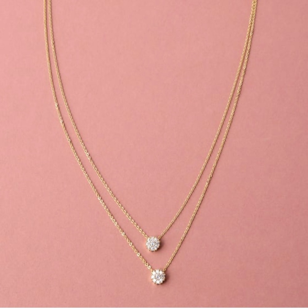 Lulu’s Incantation Gold Rhinestone Layered Necklace